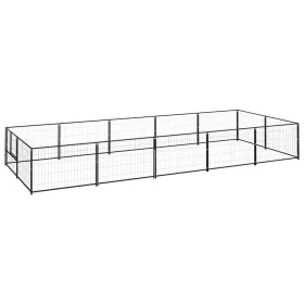 Perrera acero 10 m² negra de vidaXL, Casetas y cercados para perros - Ref: Foro24-3082112, Precio: 249,78 €, Descuento: %