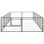 Perrera acero 10 m² negra de vidaXL, Casetas y cercados para perros - Ref: Foro24-3082112, Precio: 252,41 €, Descuento: %