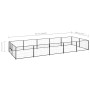 Perrera acero 10 m² negra de vidaXL, Casetas y cercados para perros - Ref: Foro24-3082112, Precio: 252,41 €, Descuento: %