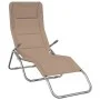 Klappbare Sonnenliege 2 Stück Textilene Stahl mit Taupe-Beschichtung von vidaXL, Liegen - Ref: Foro24-360174, Preis: 167,46 €...