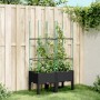 Jardinera con enrejado PP negro 80x40x142,5 cm en Macetas y jardineras | Comprar online en Foru.es
