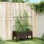 Jardinera con enrejado PP marrón 80x40x142,5 cm en Macetas y jardineras | Comprar online en Foru.es