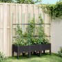 Jardinera con enrejado PP negro 120x40x142,5 cm en Macetas y jardineras | Comprar online en Foru.es