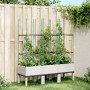 Jardinera con enrejado PP blanco 120x40x142,5 cm en Macetas y jardineras | Comprar online en Foru.es
