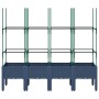 Jardinera con enrejado PP azul gris 160x40x142,5 cm en Macetas y jardineras | Comprar online en Foru.es