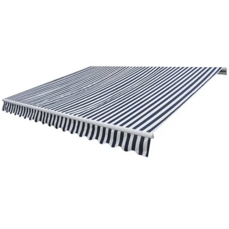 Toldo plegable de operación manual 300 cm azul y blanco de vidaXL, Toldos - Ref: Foro24-275552, Precio: 214,00 €, Descuento: %