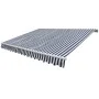 Toldo plegable de operación manual 300 cm azul y blanco de vidaXL, Toldos - Ref: Foro24-275552, Precio: 214,00 €, Descuento: %