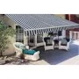 Toldo plegable de operación manual 300 cm azul y blanco de vidaXL, Toldos - Ref: Foro24-275552, Precio: 214,00 €, Descuento: %