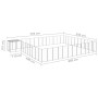 Perrera plateada 37,51 m² acero de vidaXL, Casetas y cercados para perros - Ref: Foro24-3082248, Precio: 632,04 €, Descuento: %