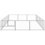 Perrera plateada 18 m² acero de vidaXL, Casetas y cercados para perros - Ref: Foro24-3082138, Precio: 279,92 €, Descuento: %