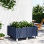 Jardinera con ruedas PP azul gris 100x80x54 cm en Macetas y jardineras | Comprar online en Foru.es