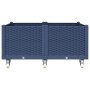 Jardinera con ruedas PP azul gris 100x80x54 cm en Macetas y jardineras | Comprar online en Foru.es
