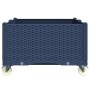 Jardinera con ruedas PP azul gris 100x80x54 cm en Macetas y jardineras | Comprar online en Foru.es