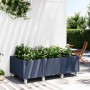 Jardinera con ruedas PP azul gris 150x80x54 cm en Macetas y jardineras | Comprar online en Foru.es