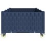 Jardinera con ruedas PP azul gris 150x80x54 cm en Macetas y jardineras | Comprar online en Foru.es