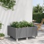 Jardinera con ruedas PP gris claro 100x80x54 cm en Macetas y jardineras | Comprar online en Foru.es