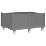 Jardinera con ruedas PP gris claro 100x80x54 cm en Macetas y jardineras | Comprar online en Foru.es