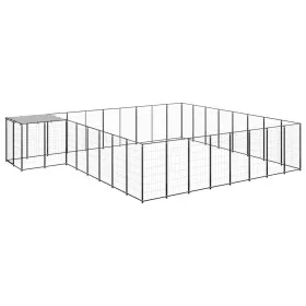 Black kennel 20.57 m² steel by vidaXL, Dog kennels and fences - Ref: Foro24-3082228, Price: 532,18 €, Discount: %