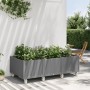 Jardinera con ruedas PP gris claro 150x80x54 cm en Macetas y jardineras | Comprar online en Foru.es