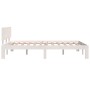 Estructura de cama doble pequeña madera maciza blanca 120x190cm de vidaXL, Camas y somieres - Ref: Foro24-810466, Precio: 138...