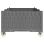 Jardinera con ruedas PP gris claro 150x80x54 cm en Macetas y jardineras | Comprar online en Foru.es