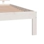 Estructura de cama doble pequeña madera maciza blanca 120x190cm de vidaXL, Camas y somieres - Ref: Foro24-810466, Precio: 138...