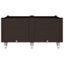 Jardinera con ruedas PP marrón 100x80x54 cm en Macetas y jardineras | Comprar online en Foru.es