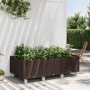 Jardinera con ruedas PP marrón 150x80x54 cm en Macetas y jardineras | Comprar online en Foru.es