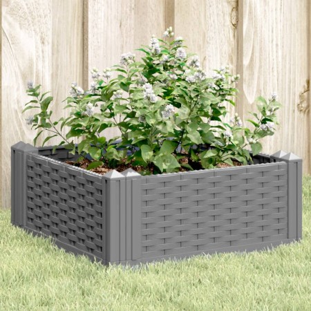 Jardinera con clavijas PP gris claro 42,5x42,5x28,5 cm en Macetas y jardineras | Comprar online en Foru.es