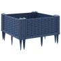 Jardinera con clavijas PP azul gris 42,5x42,5x28,5 cm en Macetas y jardineras | Comprar online en Foru.es
