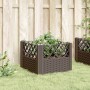 Jardinera con clavijas PP marrón 43,5x43,5x43,5 cm en Macetas y jardineras | Comprar online en Foru.es