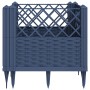 Jardinera con clavijas PP azul gris 43,5x43,5x43,5 cm en Macetas y jardineras | Comprar online en Foru.es