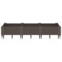 Jardinera con clavijas PP marrón 125x40x28,5 cm en Macetas y jardineras | Comprar online en Foru.es