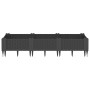 Jardinera con clavijas PP negro 125x40x28,5 cm en Macetas y jardineras | Comprar online en Foru.es