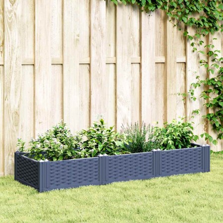 Jardinera con clavijas PP azul gris 125x40x28,5 cm en Macetas y jardineras | Comprar online en Foru.es