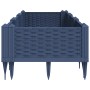 Jardinera con clavijas PP azul gris 125x40x28,5 cm en Macetas y jardineras | Comprar online en Foru.es
