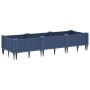 Jardinera con clavijas PP azul gris 125x40x28,5 cm en Macetas y jardineras | Comprar online en Foru.es