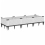 Jardinera con clavijas PP blanco 125x40x28,5 cm en Macetas y jardineras | Comprar online en Foru.es