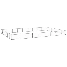 Perrera acero 54 m² negra de vidaXL, Casetas y cercados para perros - Ref: Foro24-3082172, Precio: 508,94 €, Descuento: %