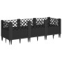 Jardinera con clavijas PP negro 123,5x43,5x43,5 cm en Macetas y jardineras | Comprar online en Foru.es