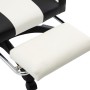 Silla gaming con reposapiés cuero sintético negro y blanco de vidaXL, Sillas de oficina - Ref: Foro24-287995, Precio: 158,43 ...