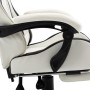 Silla gaming con reposapiés cuero sintético negro y blanco de vidaXL, Sillas de oficina - Ref: Foro24-287995, Precio: 158,43 ...