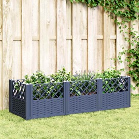 Jardinera con clavijas PP azul gris 123,5x43,5x43,5 cm en Macetas y jardineras | Comprar online en Foru.es