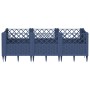Jardinera con clavijas PP azul gris 123,5x43,5x43,5 cm en Macetas y jardineras | Comprar online en Foru.es