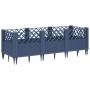 Jardinera con clavijas PP azul gris 123,5x43,5x43,5 cm en Macetas y jardineras | Comprar online en Foru.es