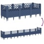 Jardinera con clavijas PP azul gris 123,5x43,5x43,5 cm en Macetas y jardineras | Comprar online en Foru.es