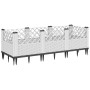 Jardinera con clavijas PP blanco 123,5x43,5x43,5 cm en Macetas y jardineras | Comprar online en Foru.es