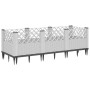 Jardinera con clavijas PP blanco 123,5x43,5x43,5 cm en Macetas y jardineras | Comprar online en Foru.es
