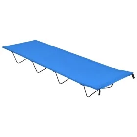 Cama de camping tela Oxford y acero azul 180x60x19 cm de vidaXL, Catres - Ref: Foro24-312478, Precio: 37,53 €, Descuento: %