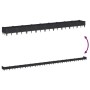 Jardinera con clavijas PP negro 362,5x42,5x28,5 cm en Macetas y jardineras | Comprar online en Foru.es